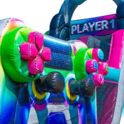 Glitch20bounce20house20with20slide20 20Brunos20Bounce20hou 1 Gamers Bounce House with Slide